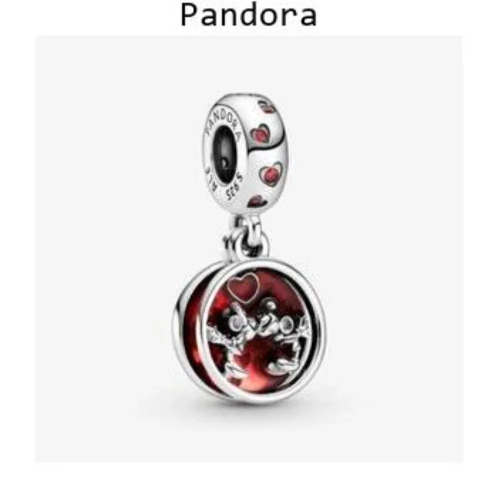 Pandora Disney Mickey Mouse & Minnie Mouse Love and Kisses Dangle Charm